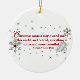 Ornamento De Cerâmica O Natal acena uma varinha mágica