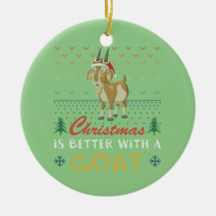 Ornamento De Cerâmica O Natal É Melhor Com Uma Gata De Natal Feia