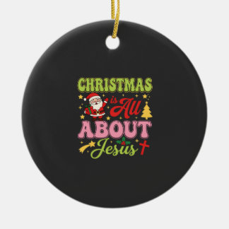 Ornamento De Cerâmica O Natal é Tudo Sobre Jesus Retro