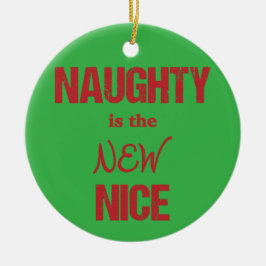 Ornamento De Cerâmica O Naughty é o NOVO Nice