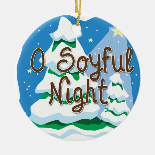 Ornamento De Cerâmica O Noite Soyful (Frente)