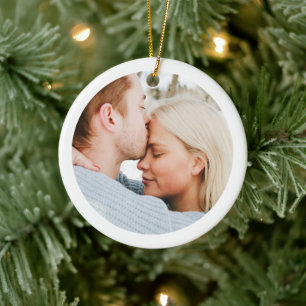 Ornamento De Cerâmica O nosso primeiro Natal personalizado, Natal modern