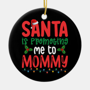 Ornamento De Cerâmica O Papai Noel Está Me Promovendo Para O Natal Da Fa