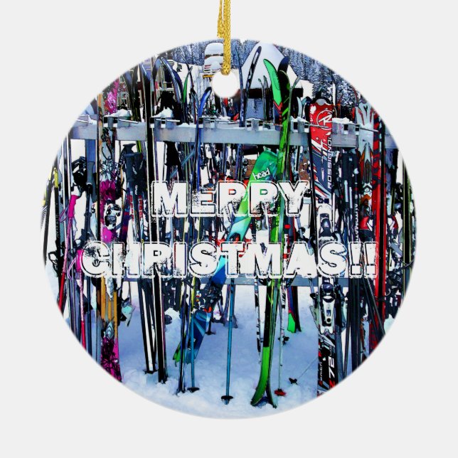 Ornamento De Cerâmica O Partido Esqui - Pais e Poloneses (Traseira)