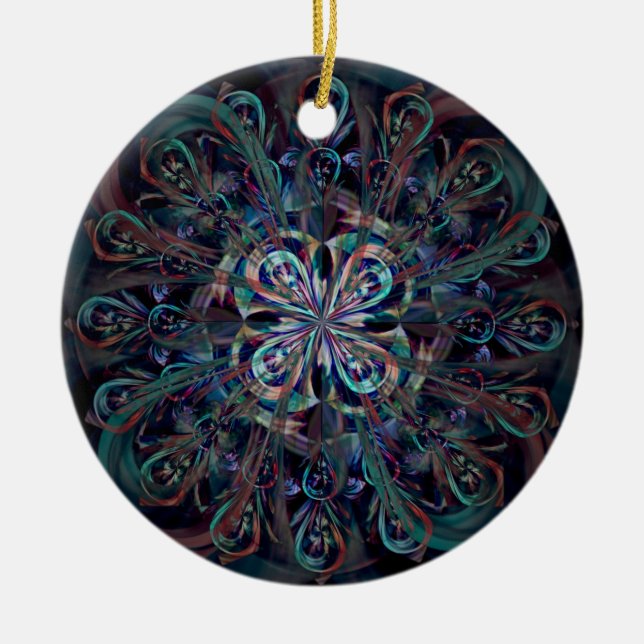 Ornamento De Cerâmica O Pavão (Frente)