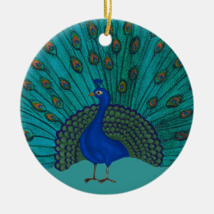 Ornamento De Cerâmica O pavão