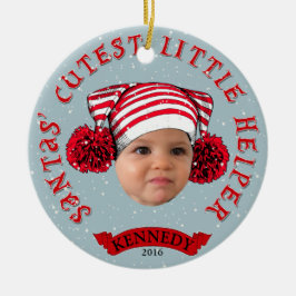 Ornamento De Cerâmica O Pequeno Auxiliar Mais Bonito da Santas