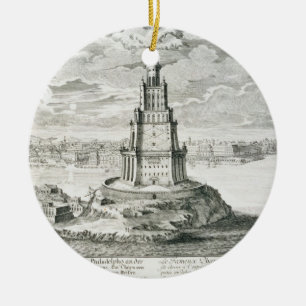Ornamento De Cerâmica O Pharos de Alexandria, chapeia 9 'de Entwurf ei