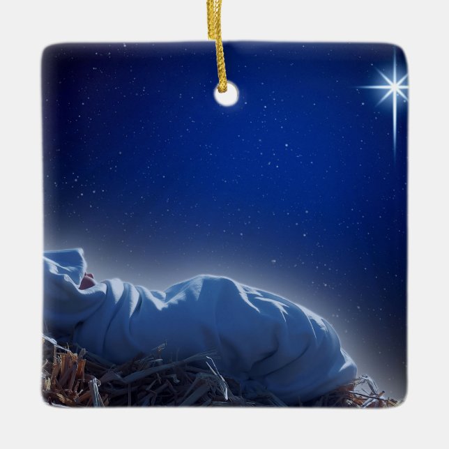 Ornamento De Cerâmica O presente do Natal (Frente)