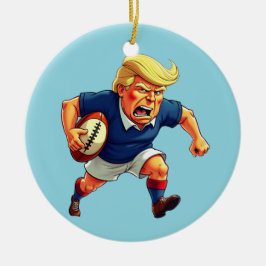 Ornamento De Cerâmica O Presidente Donald Trump joga rugby