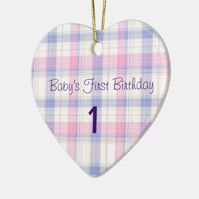 Ornamento De Cerâmica O primeiro aniversário do bebê (Esquerda)