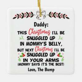 Ornamento De Cerâmica O primeiro Natal do pai do galho, Pai de ser