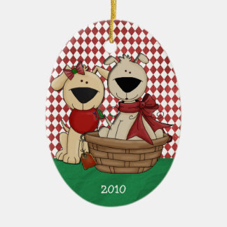 Ornamento De Cerâmica O Primeiro Natal Juntos Personalizados