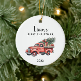 Ornamento De Cerâmica O Primeiro Segredo de Natal do Bebê Personalizado