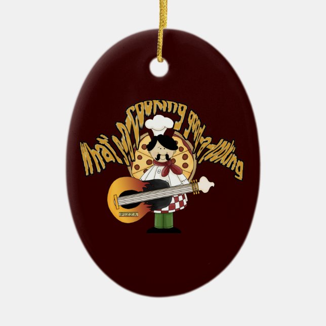 Ornamento De Cerâmica O que é - um-cozinhar-bom-um-vista (Frente)