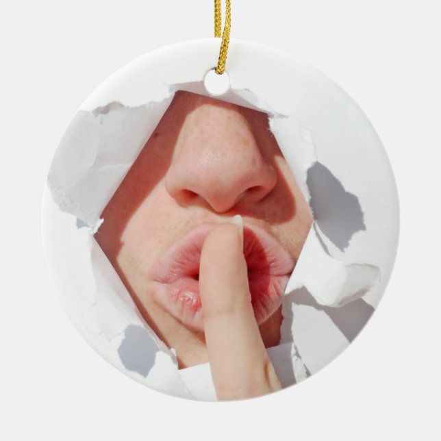 Ornamento De Cerâmica O Que Obter Para Papais noeis Secretos Presentes N (Frente)