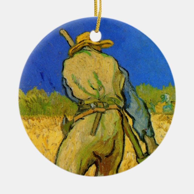 Ornamento De Cerâmica O Receptor (após Millet), de Vincent van Gogh (Frente)