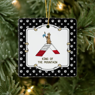 Ornamento De Cerâmica O rei campeão da agilidade dos cães da montanha te