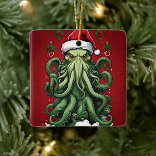 Ornamento De Cerâmica O reinado de Yuletide de Cthulhu: Um Natal terríve