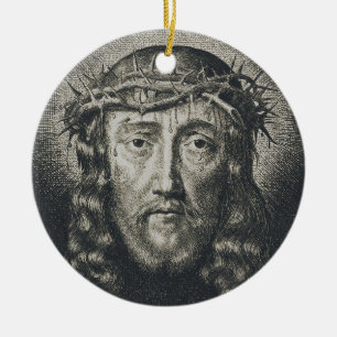 Ornamento De Cerâmica O rosto sagrado cheio de espinhos