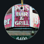 Ornamento De Cerâmica O Santo Louis, Rua Louis, de Pat<br><div class="desc">O Santo Louis,  Enfeites de natal Bar de Pat,  Luzes de Rua,  Pintura de Louis,  Rua de Louis,  Pintura de Louis,  Pintura de Luz,  Rua Arte de Luz,  Rua Decor de Luz,  Rua Ornamento de Louis,  Rua Luís Enfeites de natal,  Porta copos personalizadas por Hazel, </div>