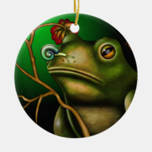 Ornamento De Cerâmica O sapo e o caracol II