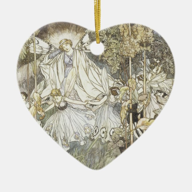 Ornamento De Cerâmica O sonho feericamente 1907 de noite de plenos (Frente)