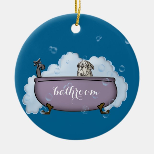 Ornamento De Cerâmica o terno de estimação. (Frente)