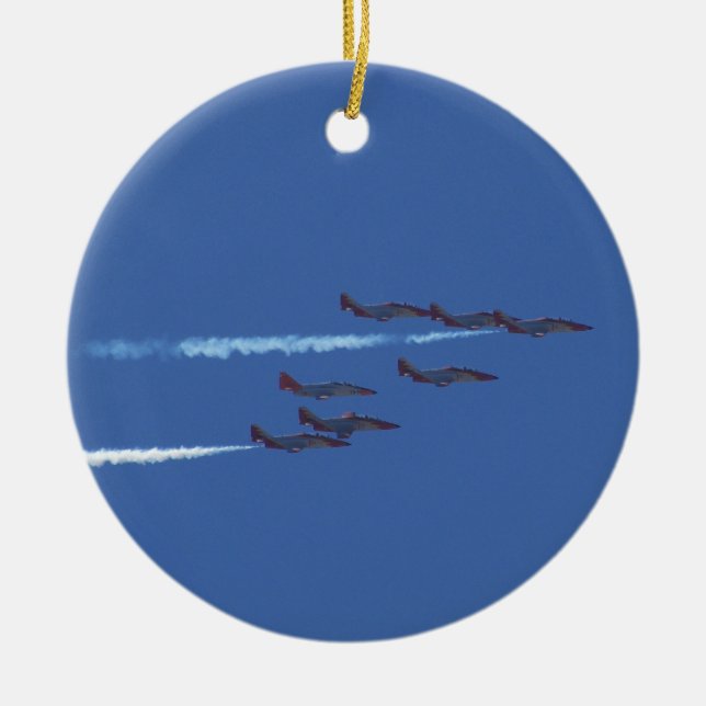 Ornamento De Cerâmica O Top Gun Smokin'. (Frente)