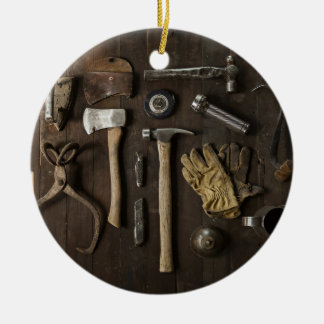 Ornamento De Cerâmica o trabalhador manual de madeira da carpintaria