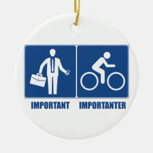 Ornamento De Cerâmica O Trabalho É Importante, O Ciclismo É Importante