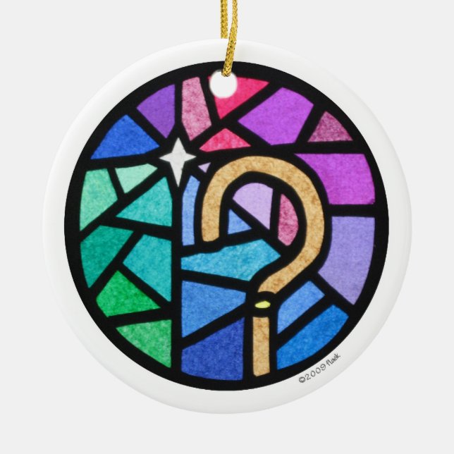 Ornamento De Cerâmica o trapaceiro do pastor (Frente)