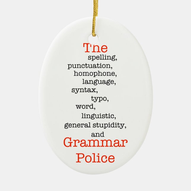 Ornamento De Cerâmica O tudo polícia (Frente)