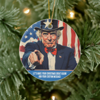 Ornamento De Cerâmica O Vamos de Trump faz seu excelente de Natal de nov