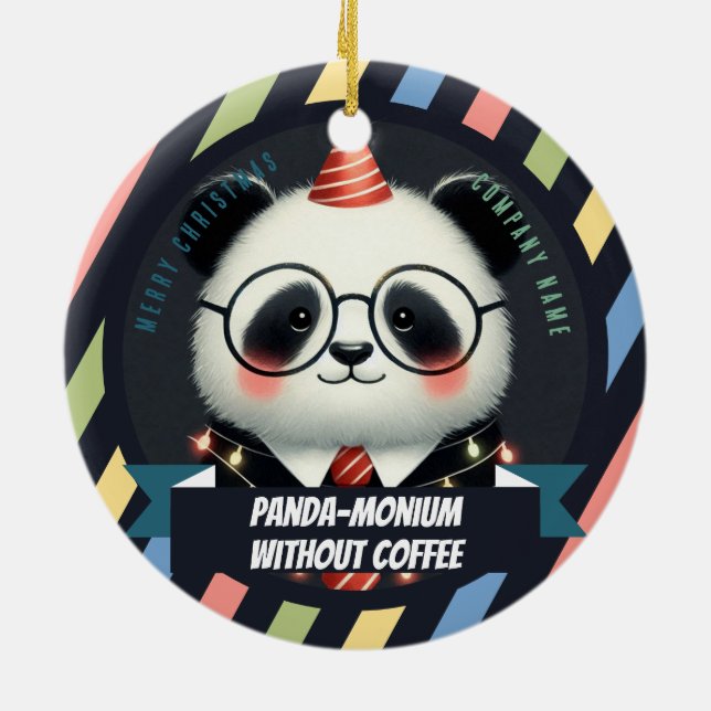 Ornamento De Cerâmica O Viciado em Café - Natal do Office (Traseira)