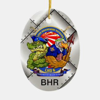 Ornamento De Cerâmica O x-mas de USS BHR LHD-6 ornament