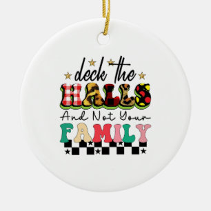 Ornamento De Cerâmica O Xmas Deu O Pé E Não A Sua Família