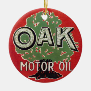 Ornamento De Cerâmica Oak Motor Oil