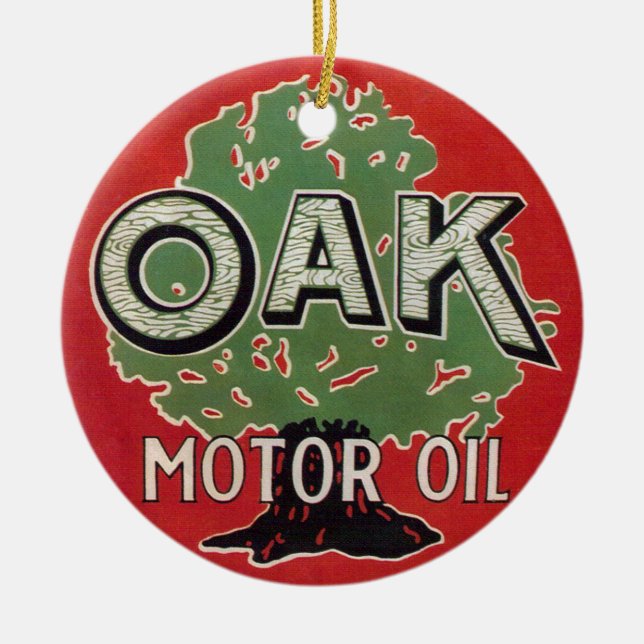 Ornamento De Cerâmica Oak Motor Oil (Frente)