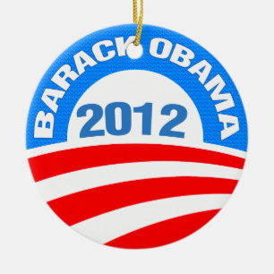 Ornamento De Cerâmica Obama 2012