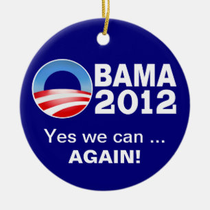 Ornamento De Cerâmica Obama 2012 - Sim nós podemos… outra vez! Ornam
