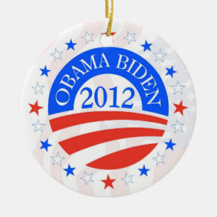 Ornamento De Cerâmica Obama Biden 2012