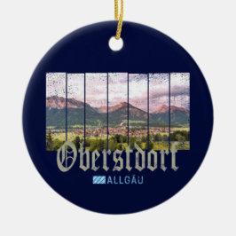 Ornamento De Cerâmica Oberstdorf Allgäu Vintage Bavaria Alemanha Souveni