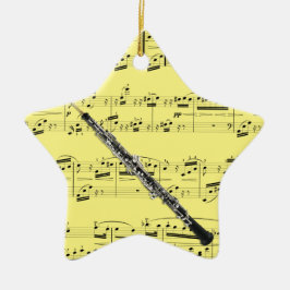 Ornamento De Cerâmica Oboe - escolha sua cor