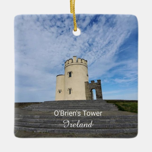 Ornamento De Cerâmica O'Brien's Tower Ireland Souvenir Ornament (Frente)
