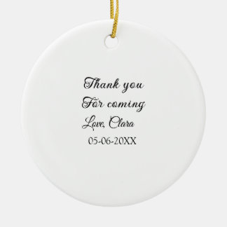 Ornamento De Cerâmica obrigado por vir adicionar nome mensagem de texto 