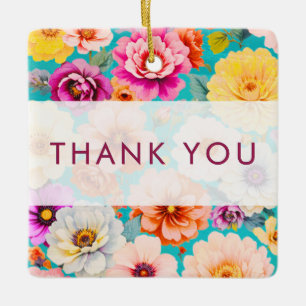 Ornamento De Cerâmica Obrigado Professor Lembrança Floral Personalizada
