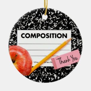 Ornamento De Cerâmica Obrigado tema da escola