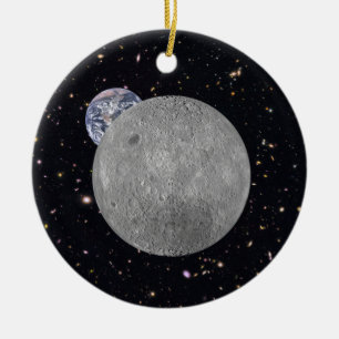 Ornamento De Cerâmica Obscuridade ou lado distante do céu estrelado da
