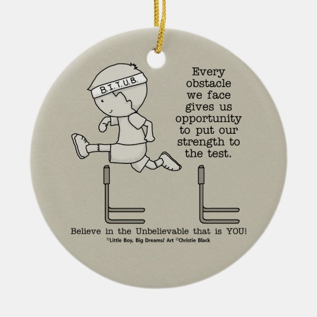 Ornamento De Cerâmica Obstáculos (Frente)